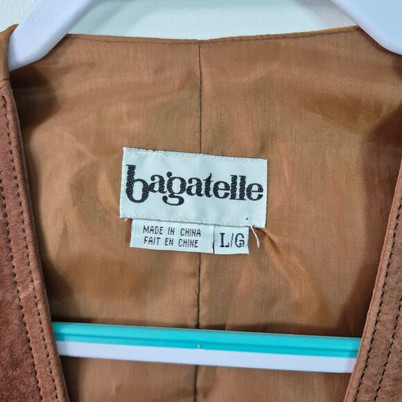 Bagatelle Brown Suede Leather Front Equestrian Snaffle Bit Vest Large - Picture 2 of 2